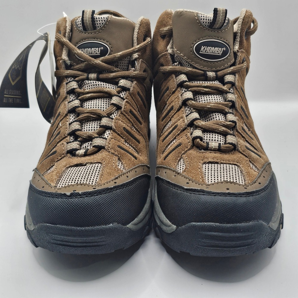 Khombu‎ Cody Womens Hiking Boots Brown Suede Mesh Mid Top Trail Shoes Size 6.5M